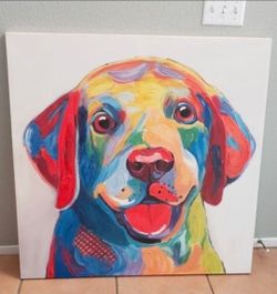 Roz Dog Hand Painted Canvas