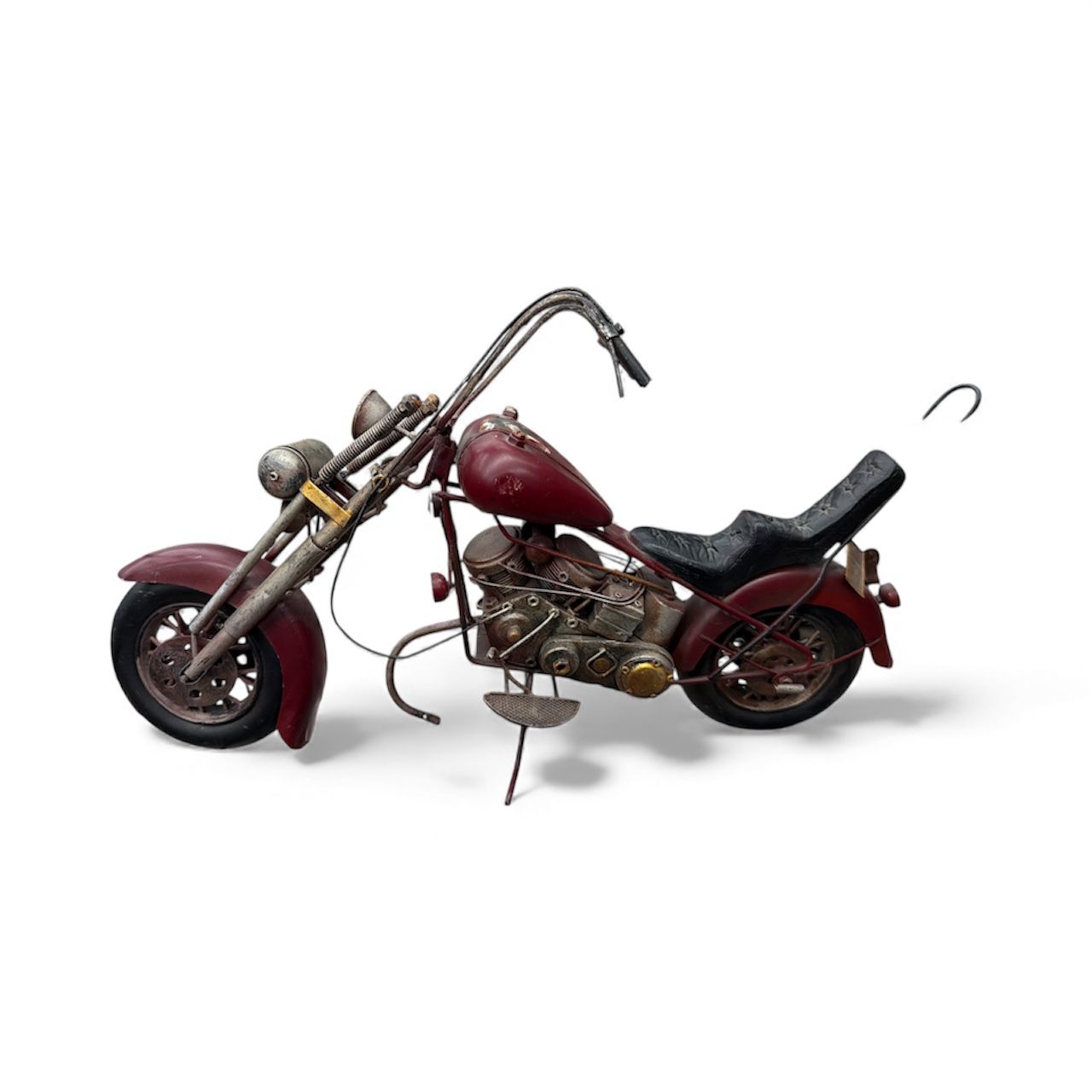 Hand Made Metal Craft Model Display Biker Decor Chopper Motorcycle