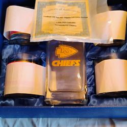 Kansas City Chiefs Real Gold Trimmed Decanter Set 
