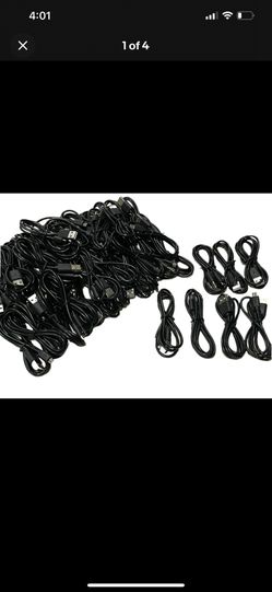 50 Micro USB Charging Cable 3” Black