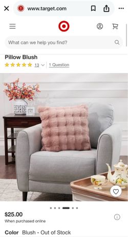 20" Bubble Faux Fur Square Indoor Throw Pillow