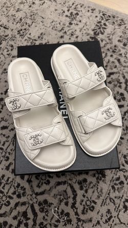 Chanel Dad Sandals White