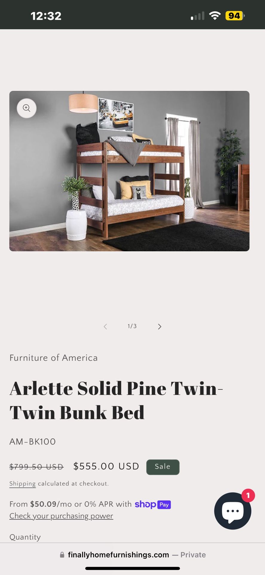 Twin Bunk With Mattress for Sale in Visalia, CA OfferUp
