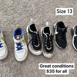 Bundle $35 Nike Shoes For Boys Size 13 