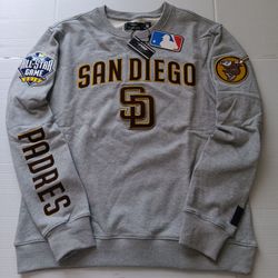 Size L San Diego Padres Pro Standard Men’s Heathered Gray Stacked Logo Pullover Sweatshirt