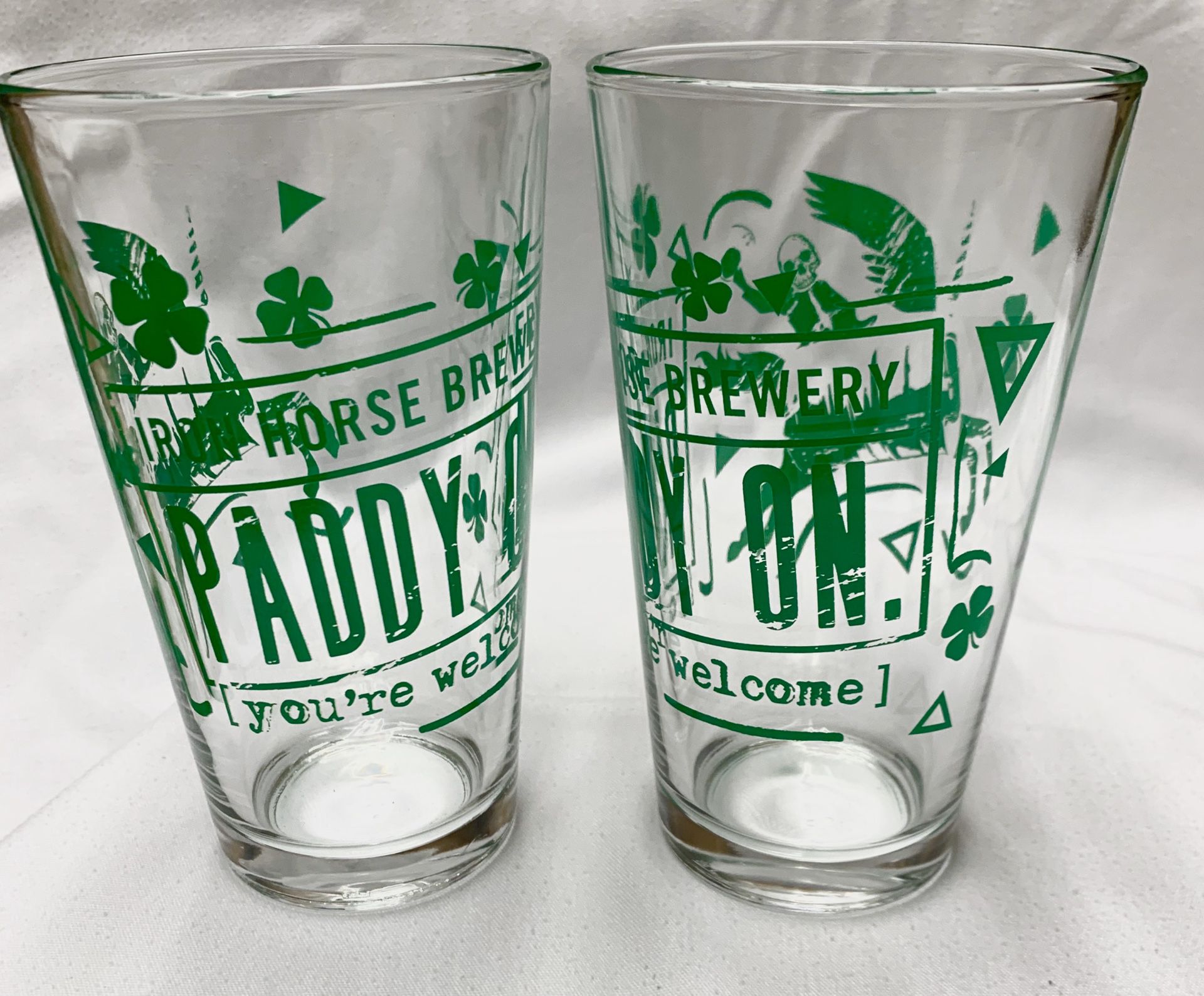 Iron horse Brewery Paddy On glasses