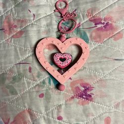 Doughnut Heart Keychain