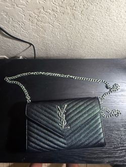 Ysl bag black and sliver
