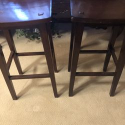Pier 1 Solid Wood Stools 