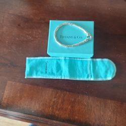 Genuine Tiffany Silver Zig Zag Bracelet 