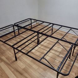 FULL SIZE METAL BED FRAME FOLDABLE (LIKE NEW)