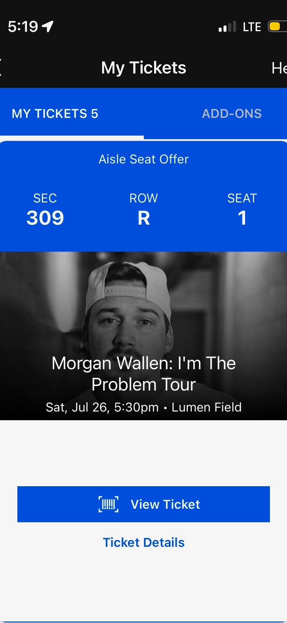 Morgan Wallen 07/26 2 Tickets