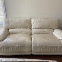 Leather Reclining Sofa And Chair
