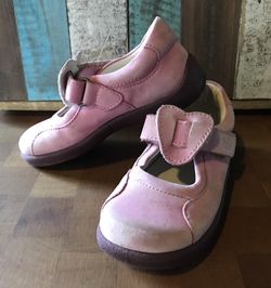 ELEFANTEN LITTLE GIRLS PINK SUEDE MARYJANE SHOES