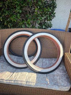 24x3 white wall bike tires (pair)