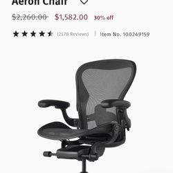 Herman Miller Big Model C Chair With $250 Add-On Headrest