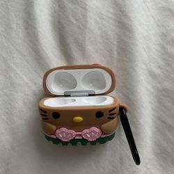 airpod charging case (no airpods ) + new hello kitty case + charger 