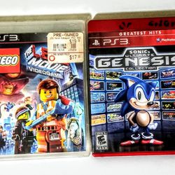 Lot Of 2 PS3: Sonic’s Ultimate Genesis Collection & Lego Movie 