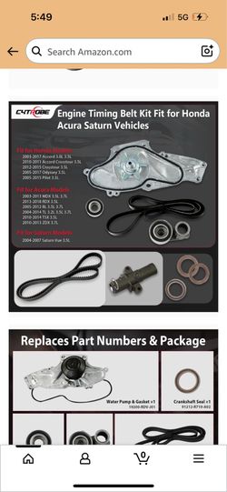 Engine Timing Belt Kit with Water Pump & Serpentine Belt