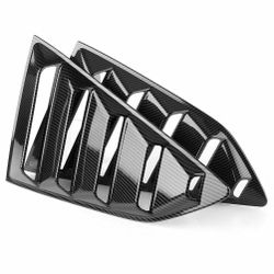 Brand New 2PCS Camaro 2016-2024 Carbon Fiber Look Side Window Scoop Quarter Louver Cover