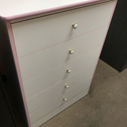 White Dresser /w Pink Outline