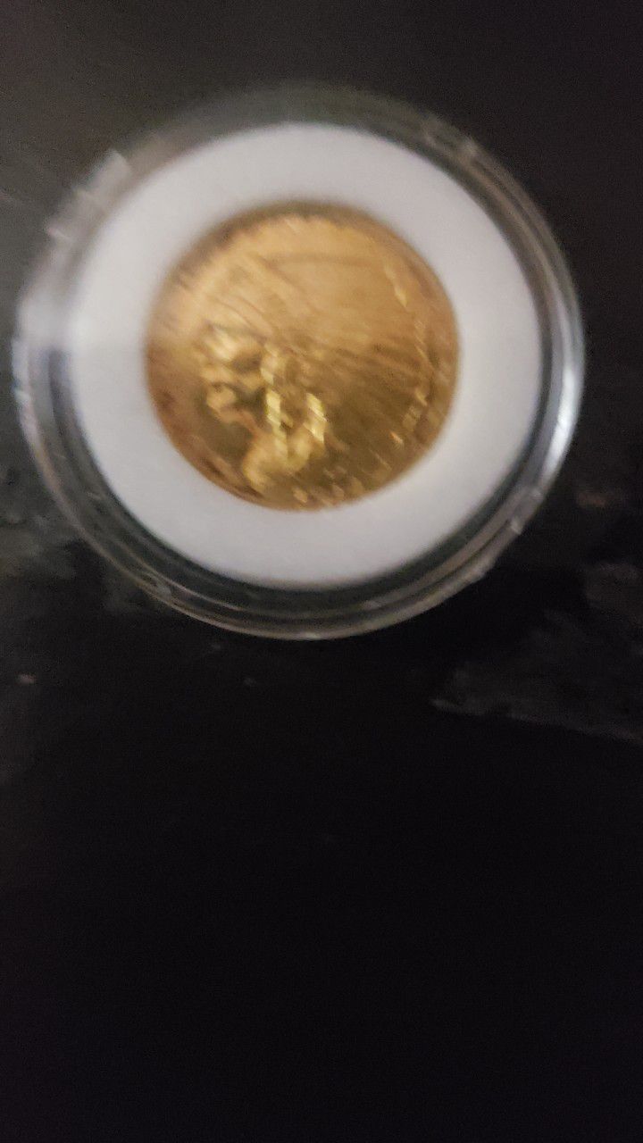 1914 2 1/2 Gold Indian Coin 1/10th Ounce 