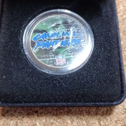 Collectible Carolina Panthers And Kennedy Half Dollar
