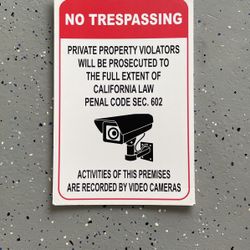 NO TRESPASSING Sign