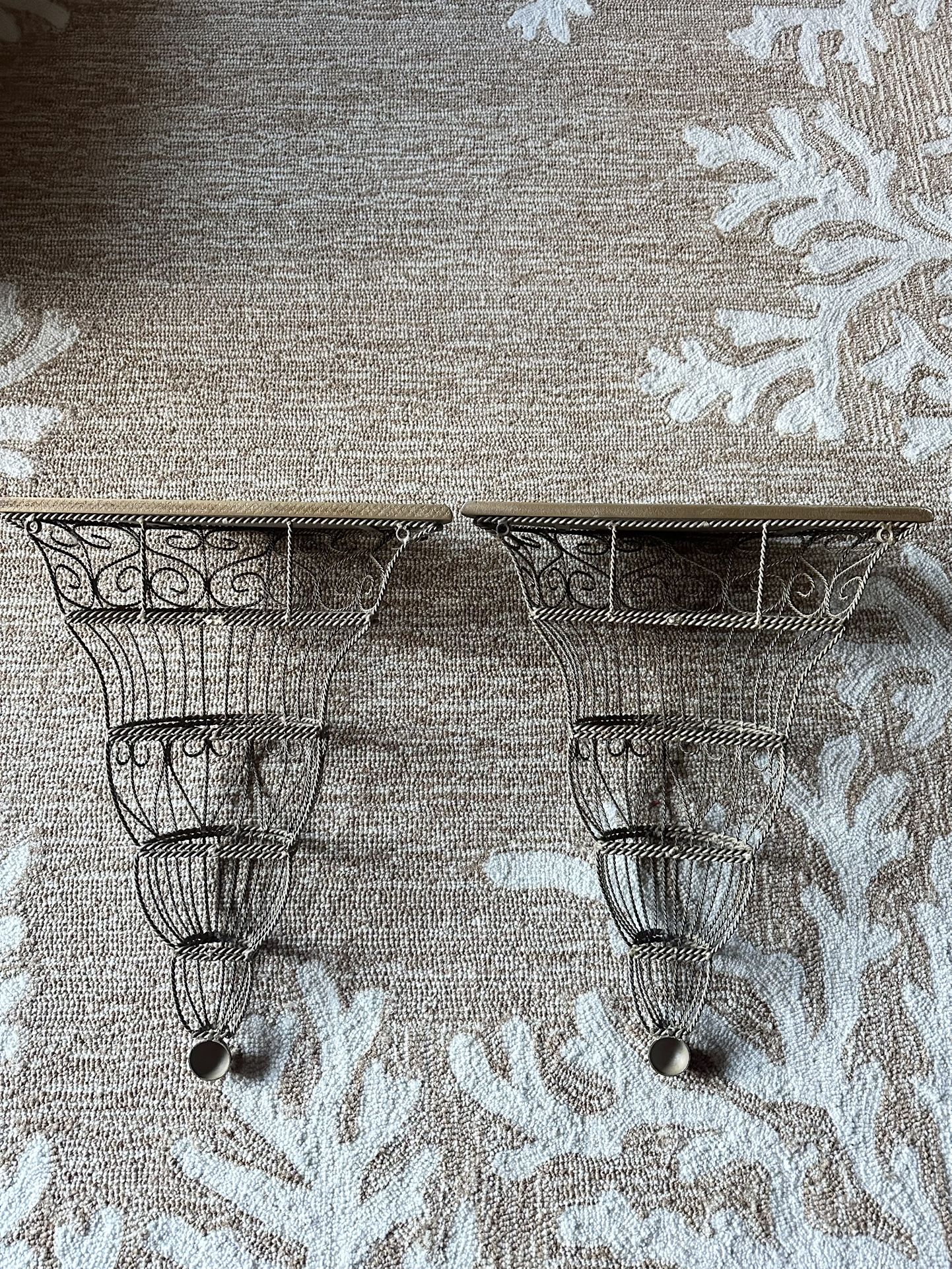 Large Iron and Wood Wall Sconces from City Furniture