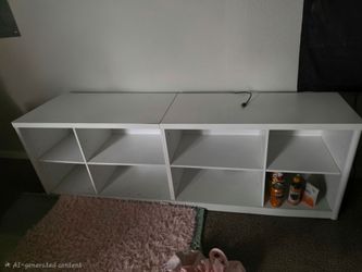 White Cube Storage Shelf Unit
