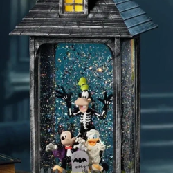 Disney Halloween Swirling Glitter Lantern featuring Mickey Mouse, Goofy, and Donald