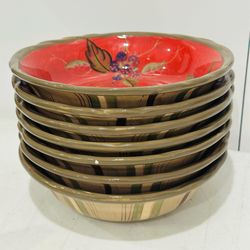 Tracy Porter “The Octavia Hill Collection” Soup Cereal Bowl - 7 Pc Garden Set