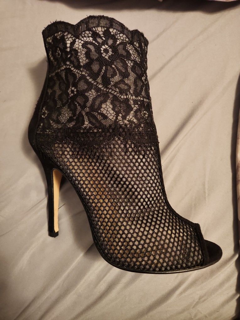 Lace Peeptoe Booties