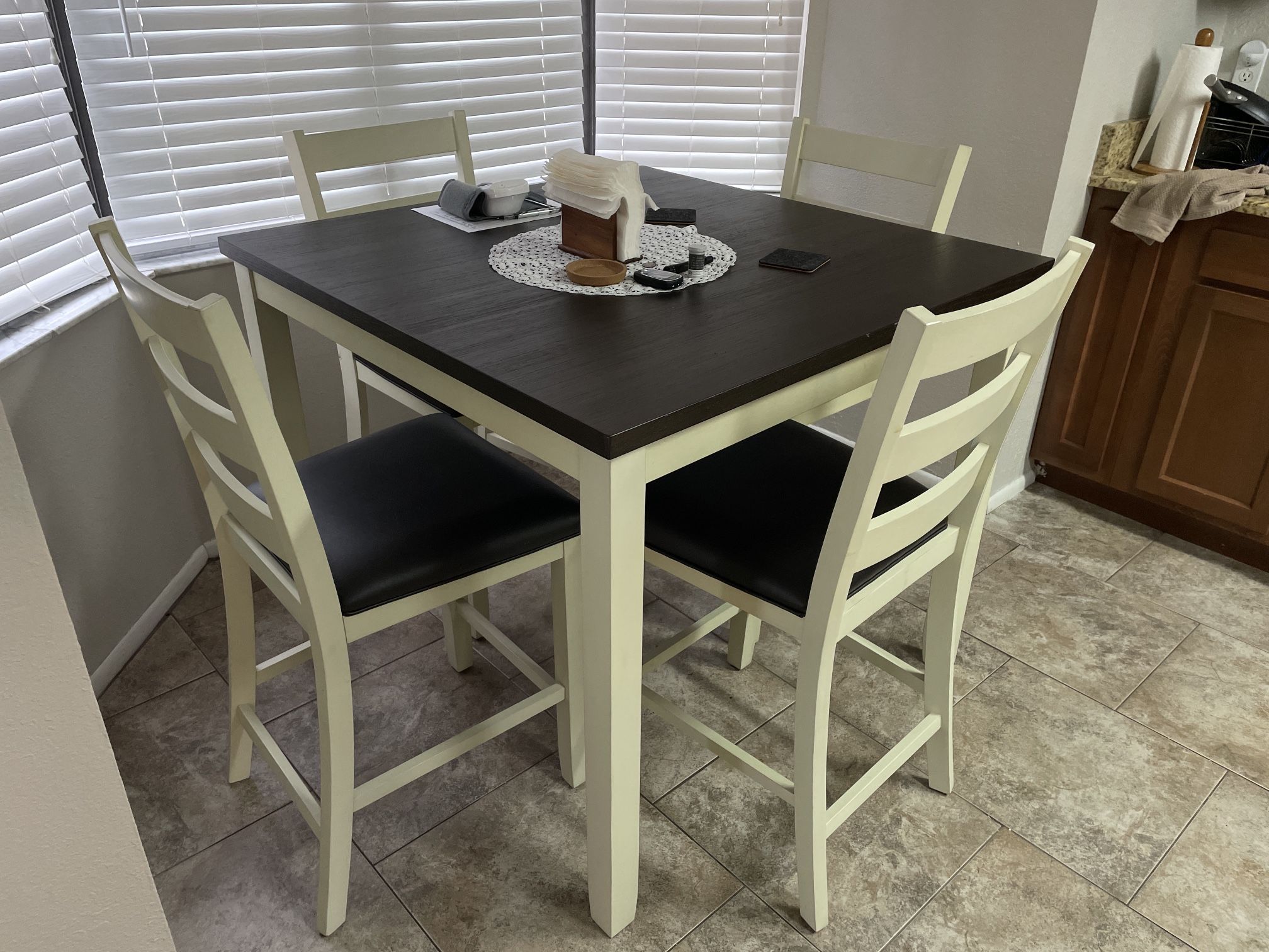 High Top Table And 4 Chairs