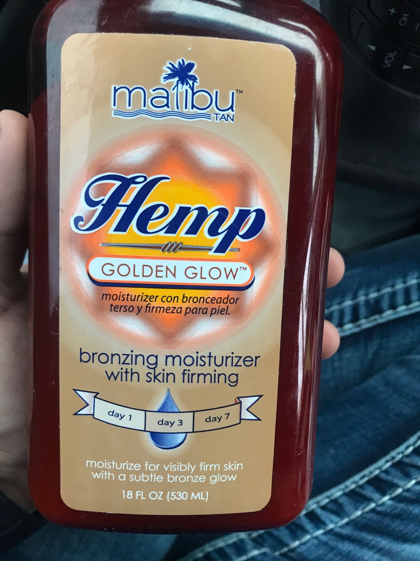 Malibu tan hemp bronzing moisturizer with skin firming