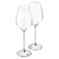 NEW! Swarovski Crystalline Wine Glass Set of 2