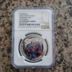Superman 1 oz silver coin proof 70