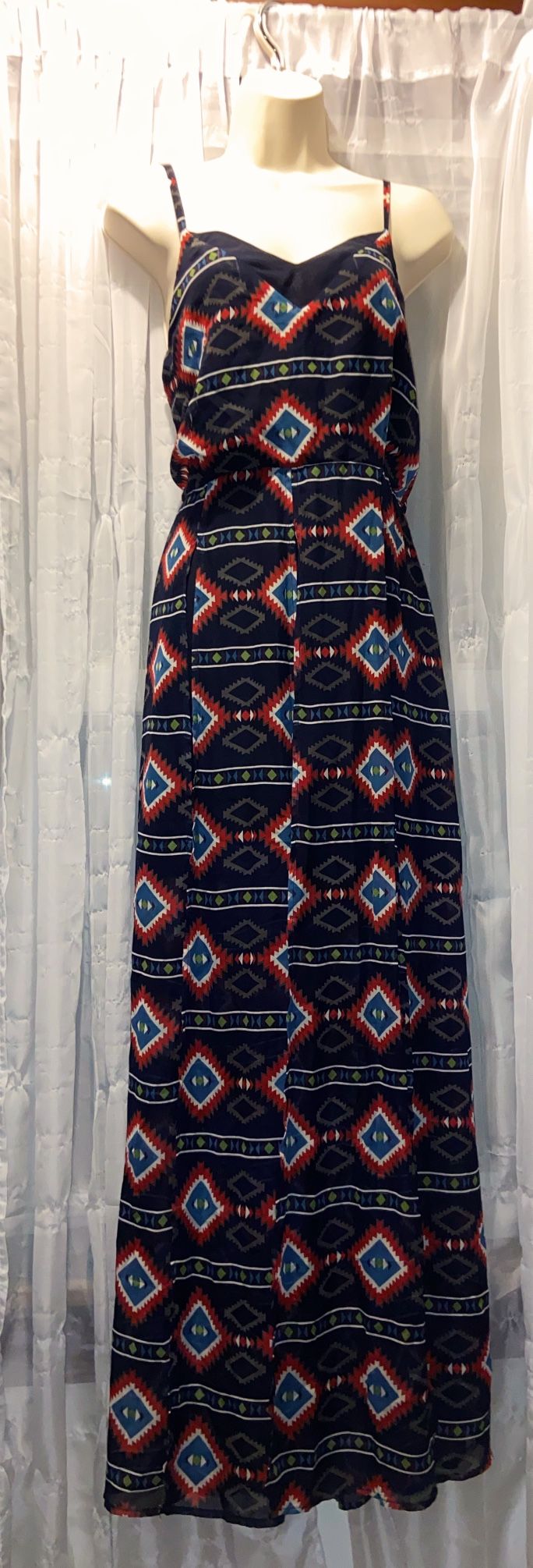Multicolored Maxi Split Dress