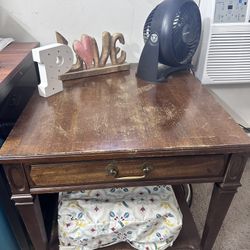 Solid wood  wide side table 