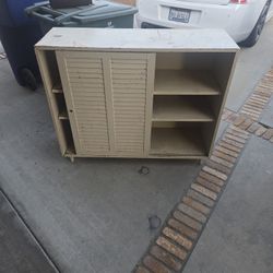 Wood Storage Cabinet