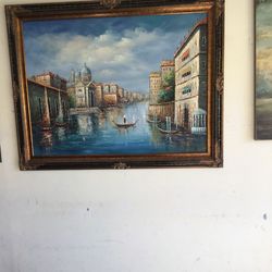 Oil Painting With Beautiful Frame