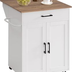 Kitchen Island on Wheels with Drop Leaf - NEW in Box