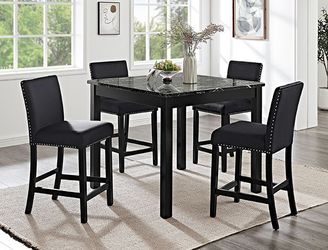 New in box 1715SET-AB black counter height 5pc dining table set