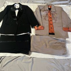 4 Pieces Texedo Boys Size-8 (2 Pack) Each 20 Dollars 
