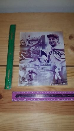 Lou Gehrig picture New York Yankees