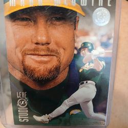 1996 LEAF IN THE STUDIO SILVER PRESS PROOF MARK MCGUIRE,  ULTRA RARE IN MINT CONDITION 