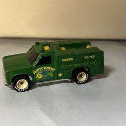 1974 Hot Wheel Forest Service Truck GREEN Real Riders 1/64