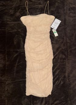 Long gold slim neutral dress