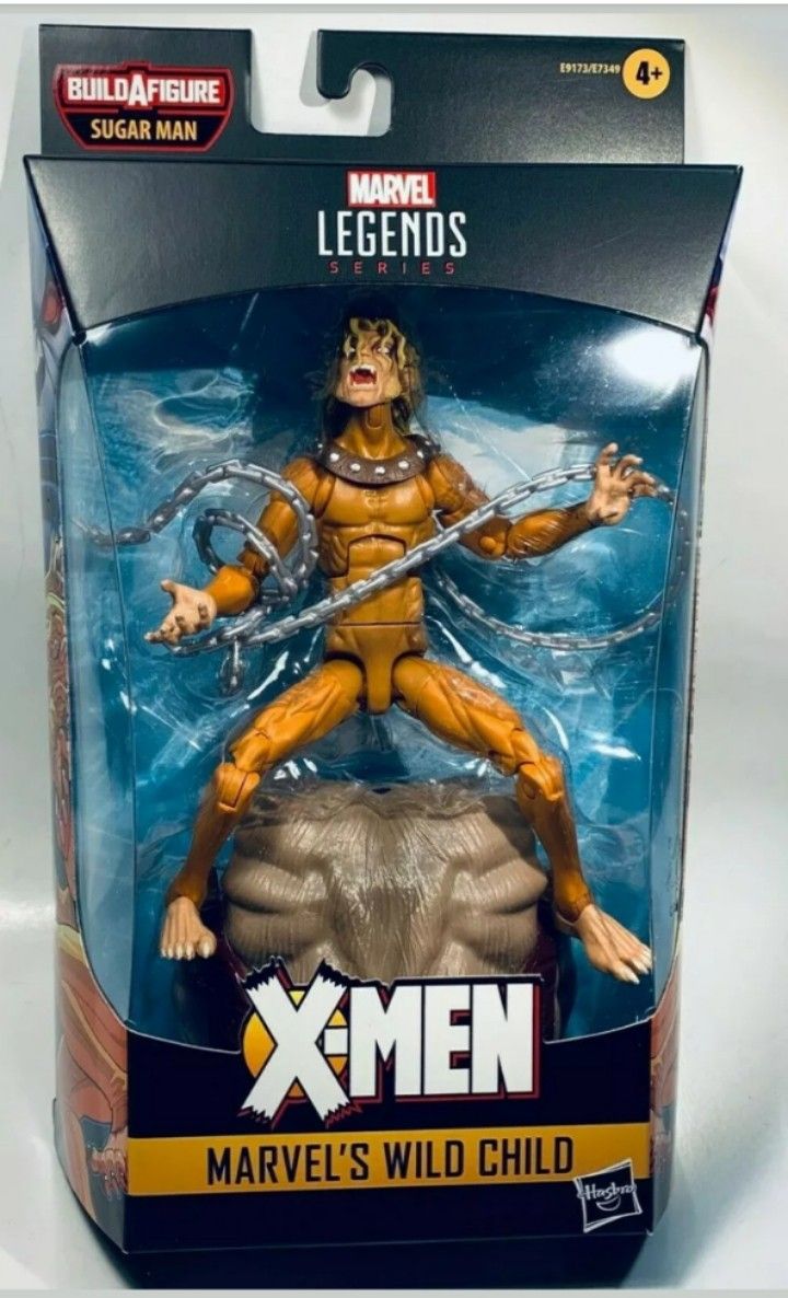 Marvel Legends Wild Child Collectible Action Figure Toy with Sugarman Build a Figure Piece