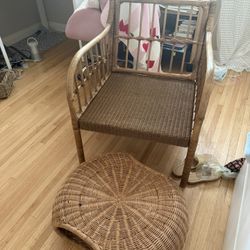 IKEA Armchair With Ottoman